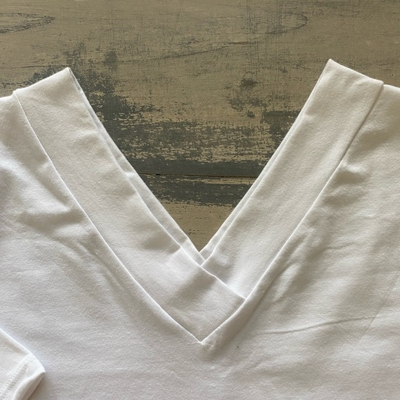 Modbod White Double V Tee, Made in the USA - Picture 3 of 4